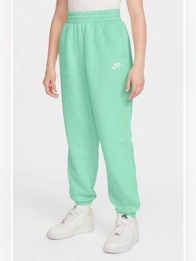 Nike Kids' Fleece Joggers in Mint Green size XL